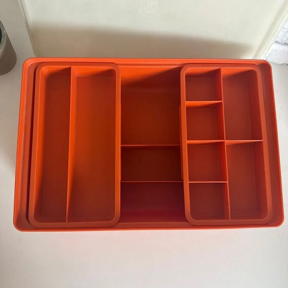 Vintage Tuppercraft 1970s/1980s Tupperware Stow-N-Go Hobby Box